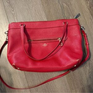 Coach Vibrant Red Leather Shoulder Bag